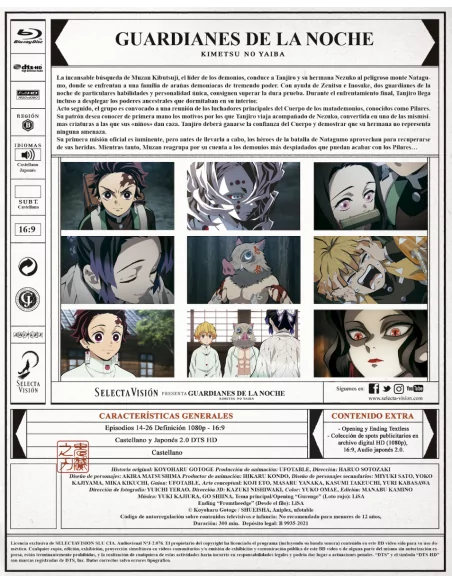 Guardianes De La Noche: Kimetsu No Yaiba T1p2 Episodios 14 A 26 Blu-ray
