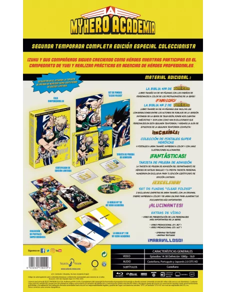 My Hero Academia Temporada 2 Edición Bluray Coleccionista A4