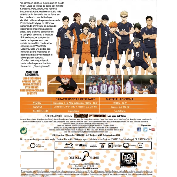 Haikyu!! Temporada 3 Blu-ray