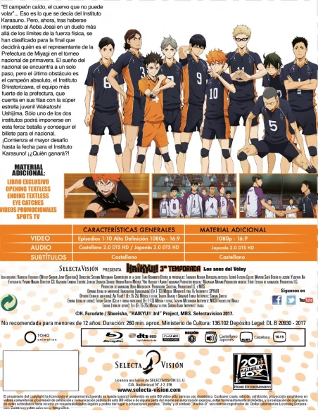 HAIKYU!! TEMPORADA 3 BLU-RAY