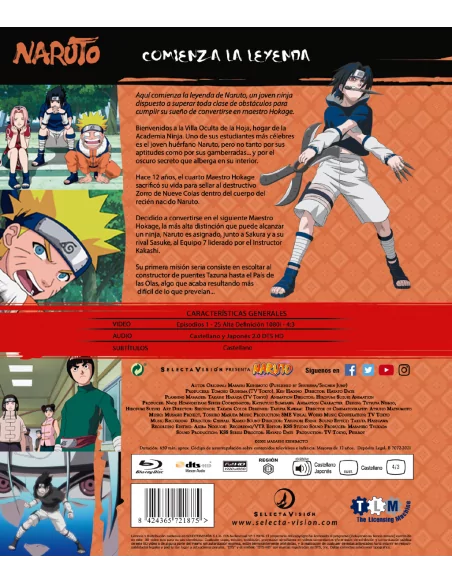 Naruto Box 1 Episodios 1 A 25 Bluray