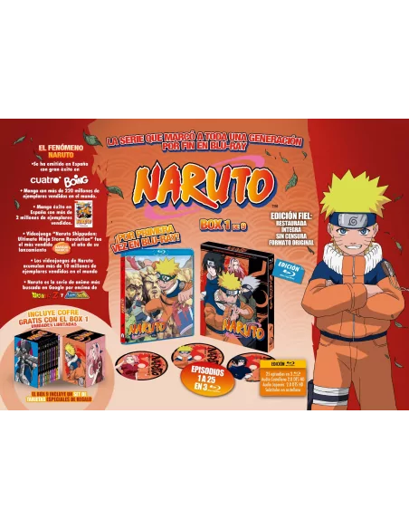 Naruto Box 1 Episodios 1 A 25 Bluray