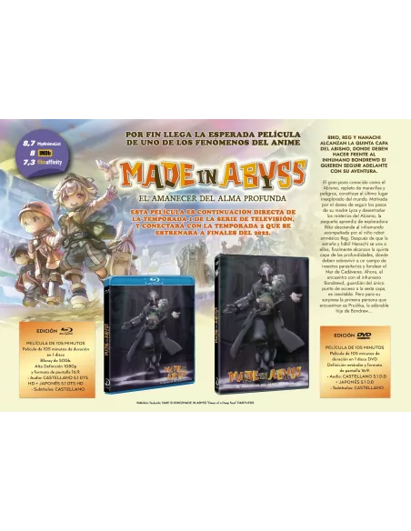 Made In Abyss. El Amanecer Del Alma Profunda Blu-ray