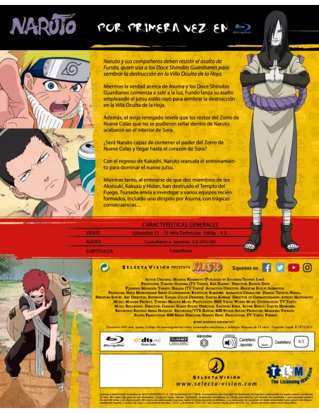 Naruto Box 3 Blu-ray: Episodios 51 A 75