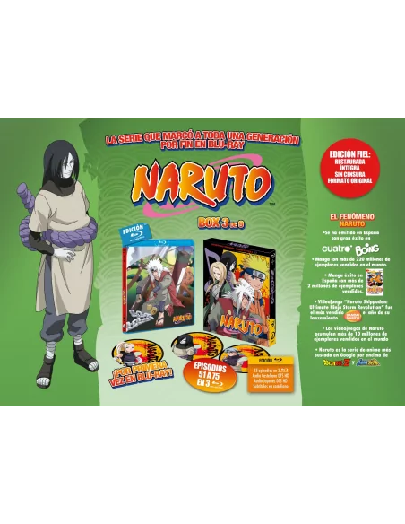 Naruto Box 3 Blu-ray: Episodios 51 A 75