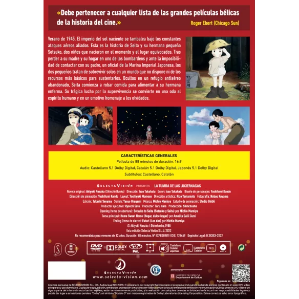 La Tumba De Las Luciérnagas Dvd