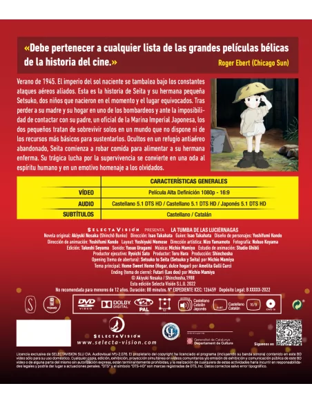 La Tumba De Las Luciérnagas Blu-ray