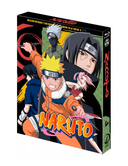 Naruto Box 4 Bluray - Episodios 76 Al 100