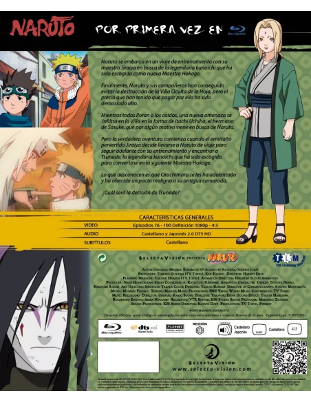Naruto Box 4 Bluray - Episodios 76 Al 100